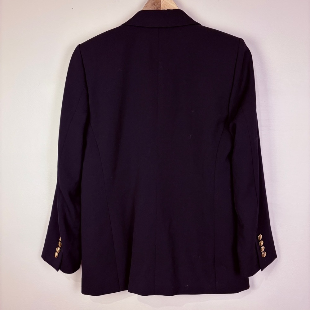 Austin Reed 100% Wool Navy Blazer Gold Buttons Old Money Quiet Luxury - Picture 10 of 11